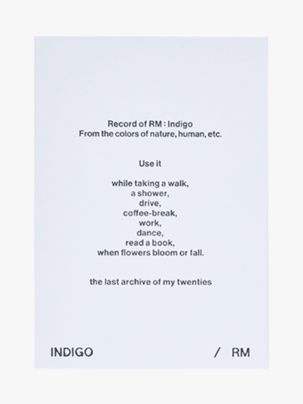 RM BTS Indigo Album Book Edition Maroc Kpop